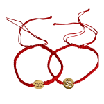 Par de pulseras de hilo rojo. - Imagen 4